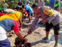 Bhabinkamtibmas Polsek Monta, Gotong Royong Pembangunan Masjid Al- Muttaqin Bersama Warga Binaan