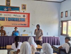 Sosialisasi Penerimaan Bintara Polri Kompetensi Khusus oleh Kanit Bintibsos Polres Dompu di SMKN 1 Manggelewa