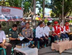 Anggota Polres Dompu Berpartisipasi dalam Kegiatan Donor Darah PMI Kabupaten Dompu