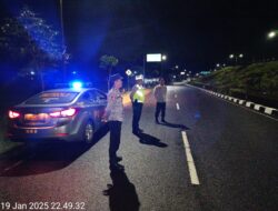 Jalur Rawan Kejahatan Dipantau Ketat: Patroli Polsek Kediri Jamin Keamanan Bypass BIL