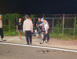 Cegah 3C, Polsek Lembar Gencarkan Patroli Blue Light Malam Hari