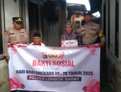 Hari Bhayangkara ke-79, Polsek Kediri Bantu Warga Lansia di Kediri Selatan