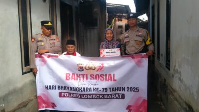 Hari Bhayangkara ke-79, Polsek Kediri Bantu Warga Lansia di Kediri Selatan