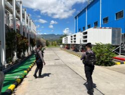 Unit Pamobvit Sat Samapta Polres Bima Kota Laksanakan Pengamanan dan Patroli di Objek Vital PLTMG Bonto Bima