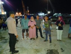 Polsek Kawasan Pelabuhan Laut Bima Laksanakan Pengamanan Kapal Pelni Km Binaiya