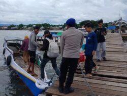 Melalui Kegiatan Binmas Satpolairud Polres Bima Imbau Warga Pesisir dan Nelayan Waspada Cuaca Ekstrim